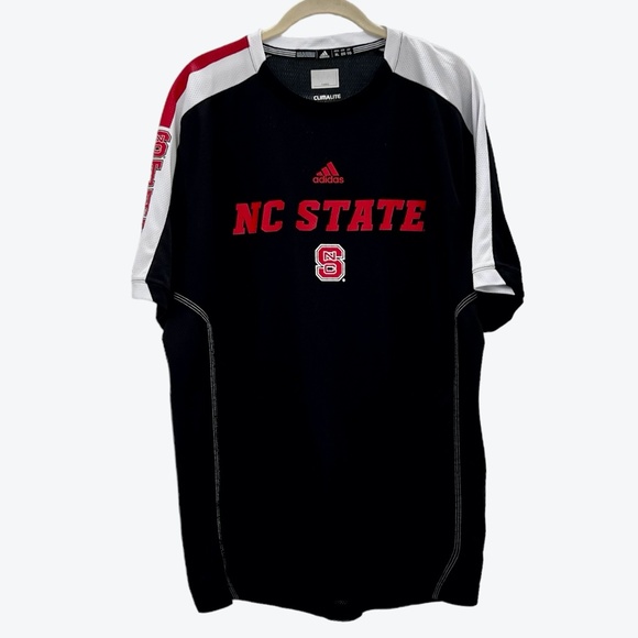 ADIDAS NC STATE BLACK CLIMALITE SHORT SLEEVE T-SHIRT - Picture 2 of 8